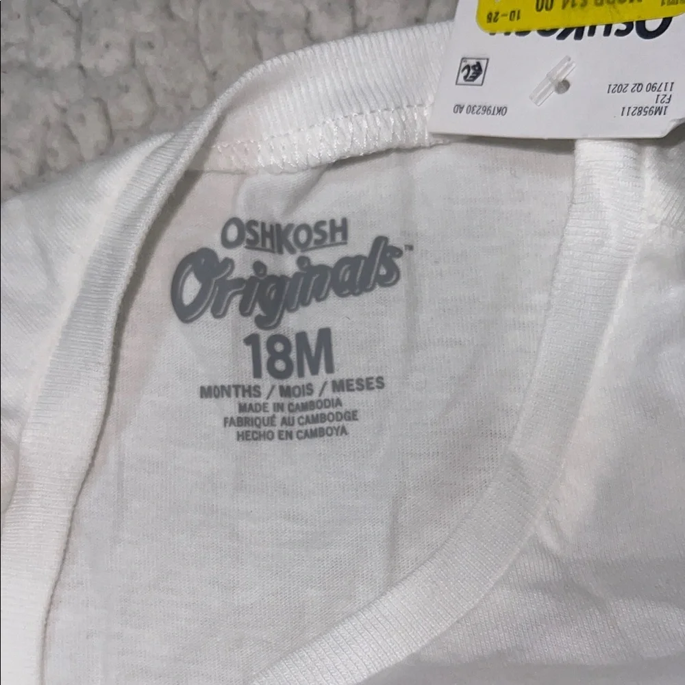 OshKosh B'gosh Halloween Shirt - White with Orange and Black Graphics